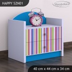 Nočna omarica Happy babies Barvne črte 30 SZN1